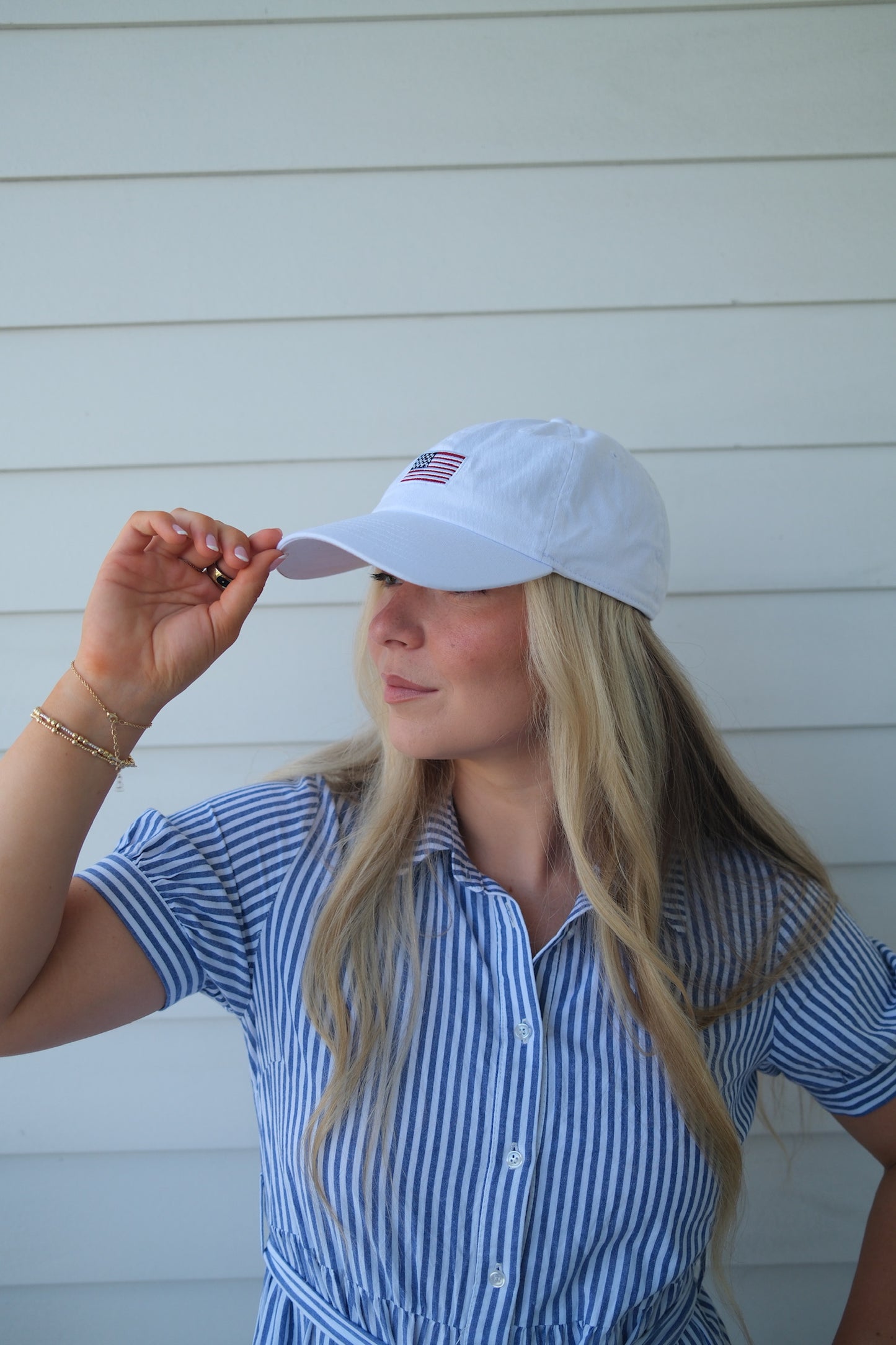 Flag Cap White