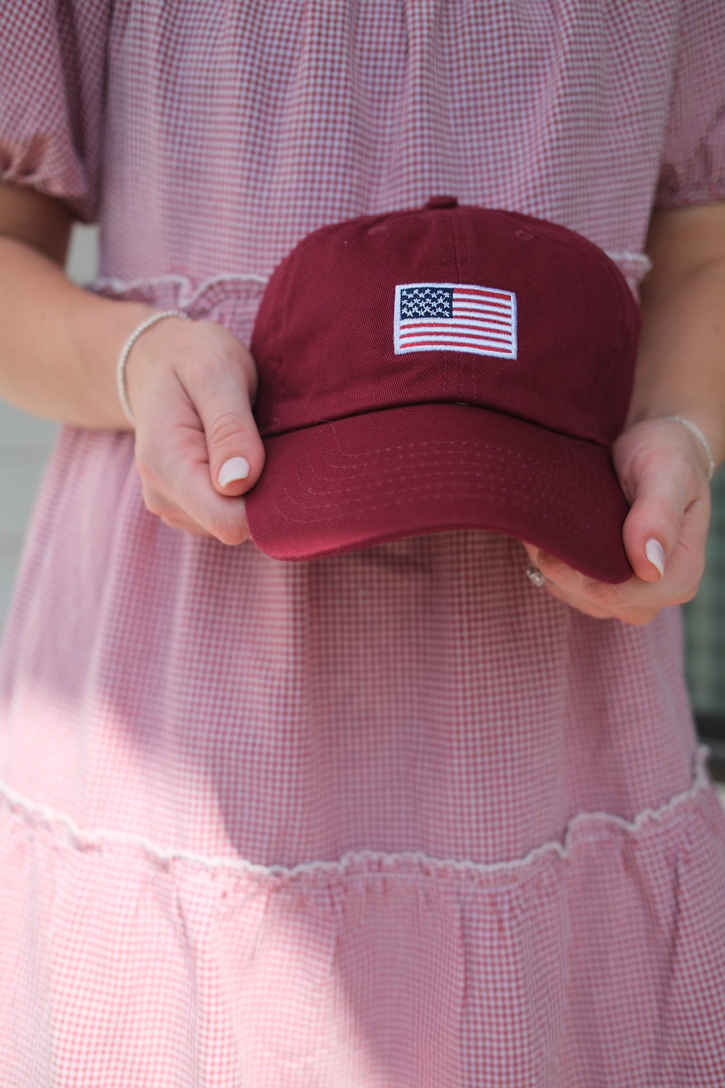 Flag Cap Dark Red