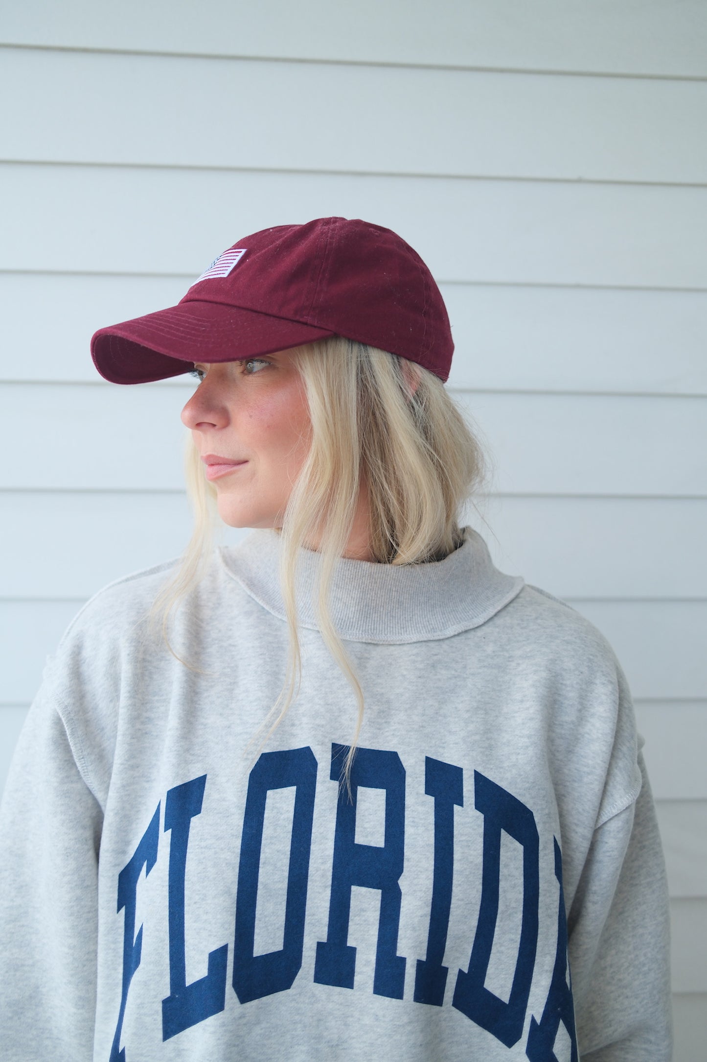 Flag Cap Dark Red