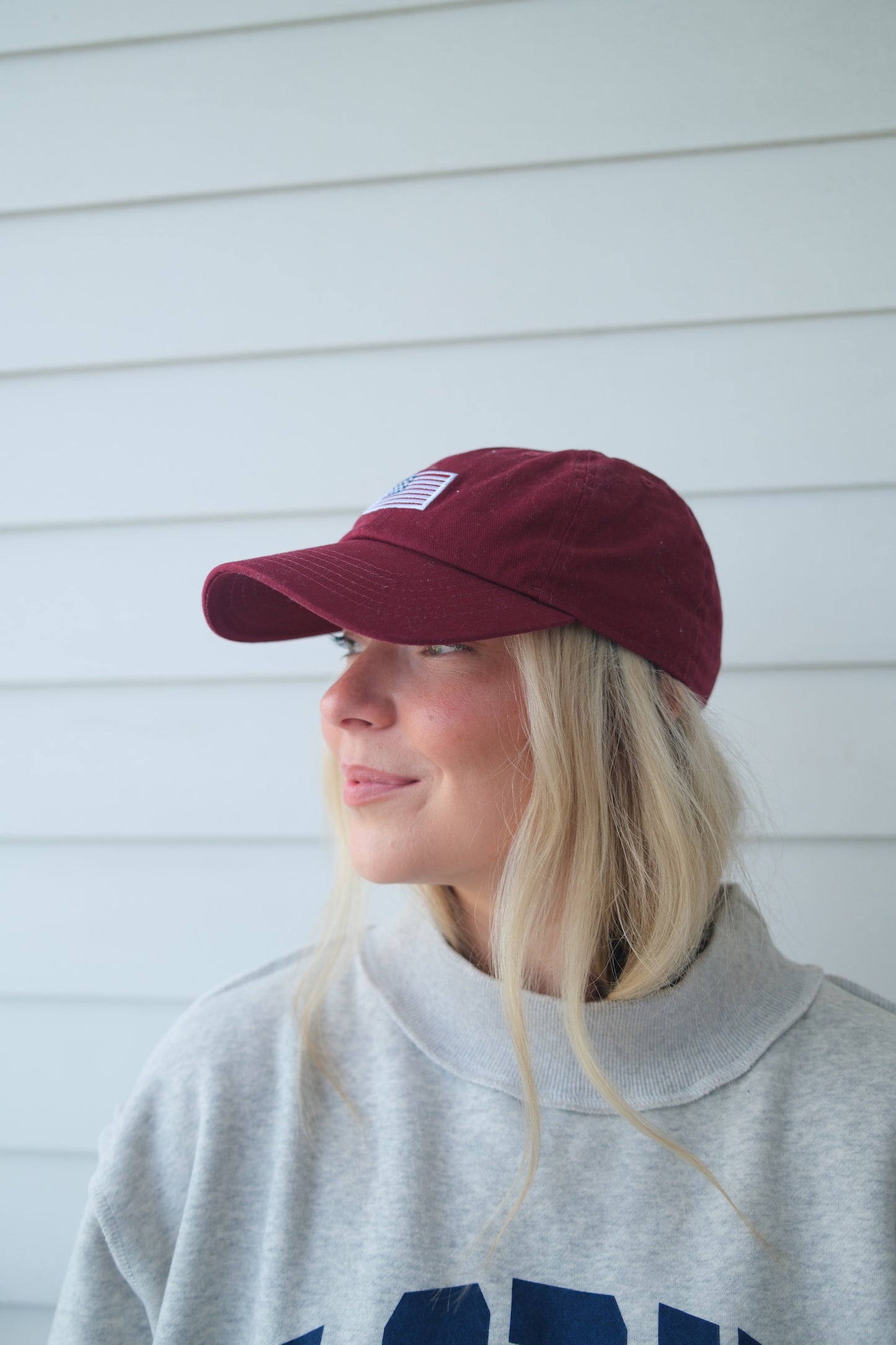 Flag Cap Dark Red