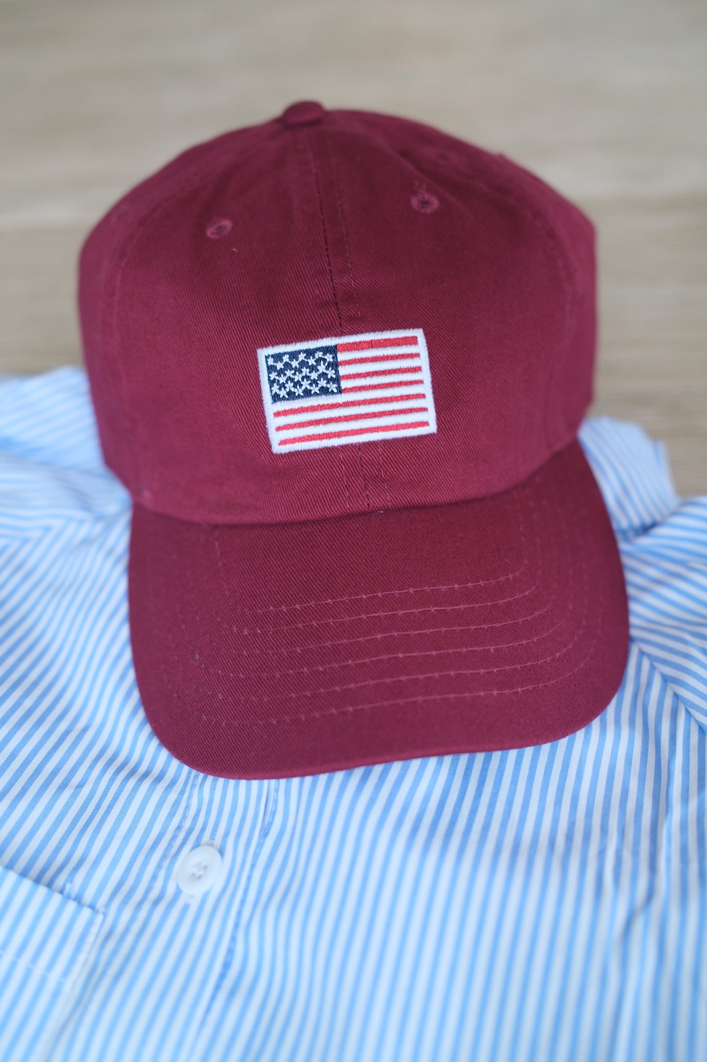Flag Cap Dark Red