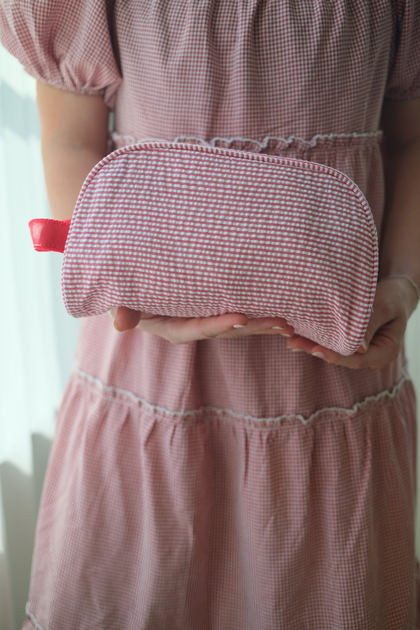 Red Seersucker Toiletry