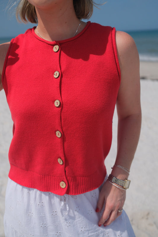 Cherry Sweater Tank