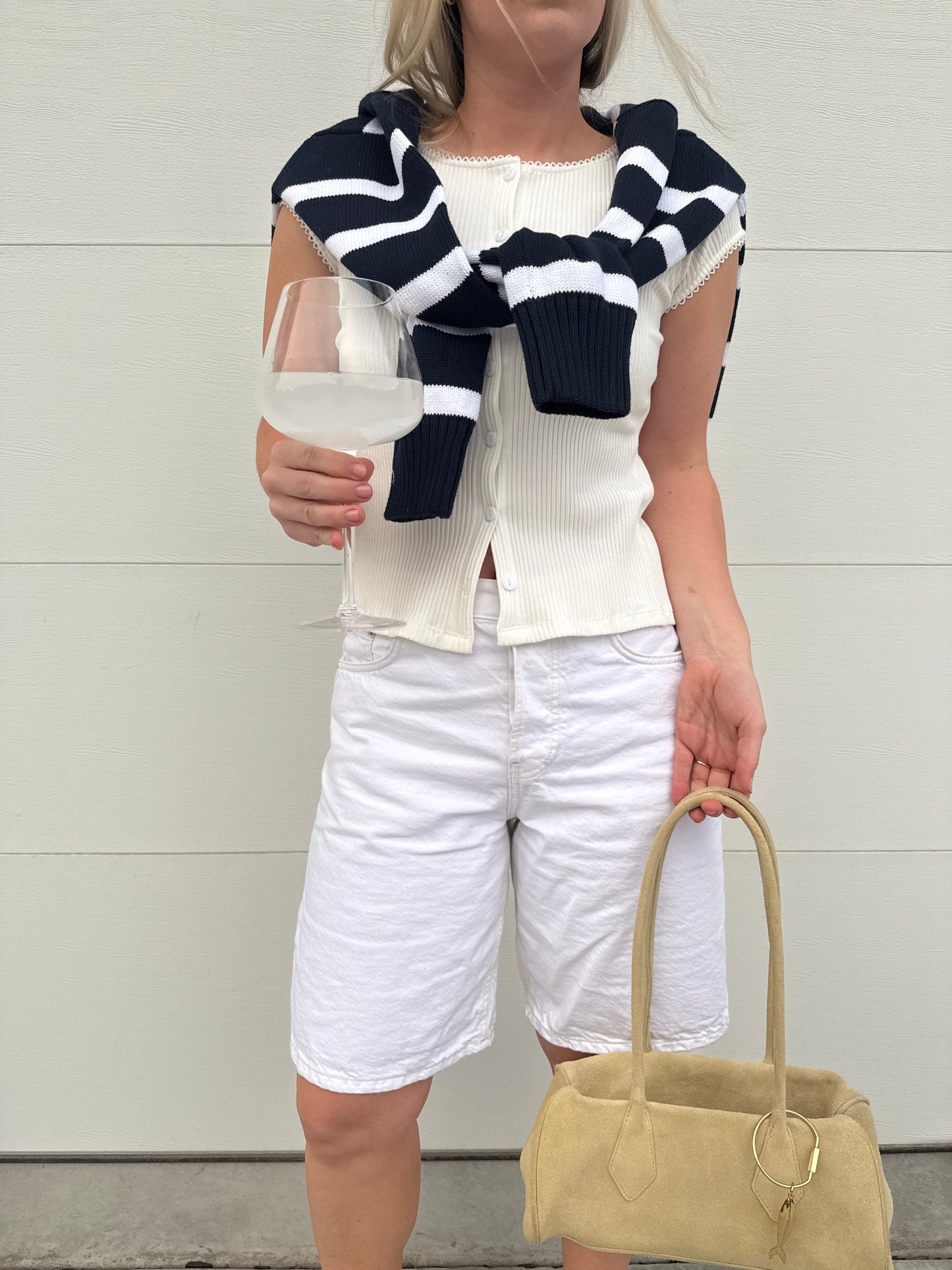Beach House Tee in Pearl White