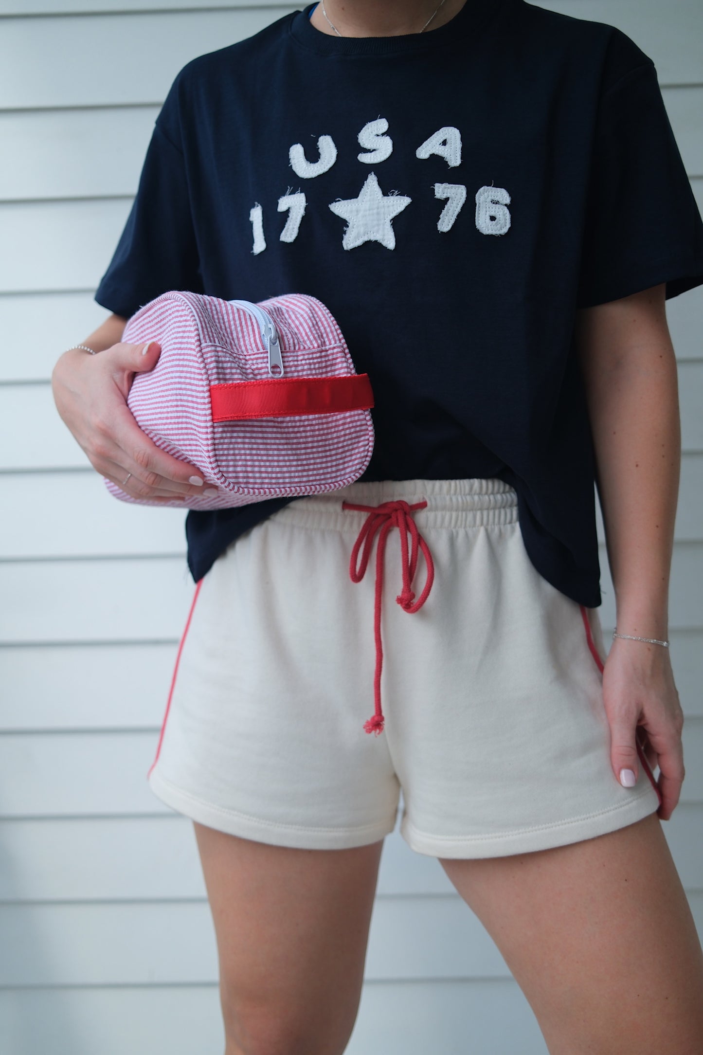 Red Seersucker Toiletry