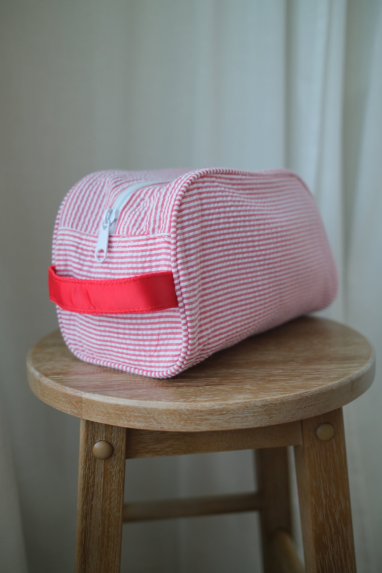 Red Seersucker Toiletry