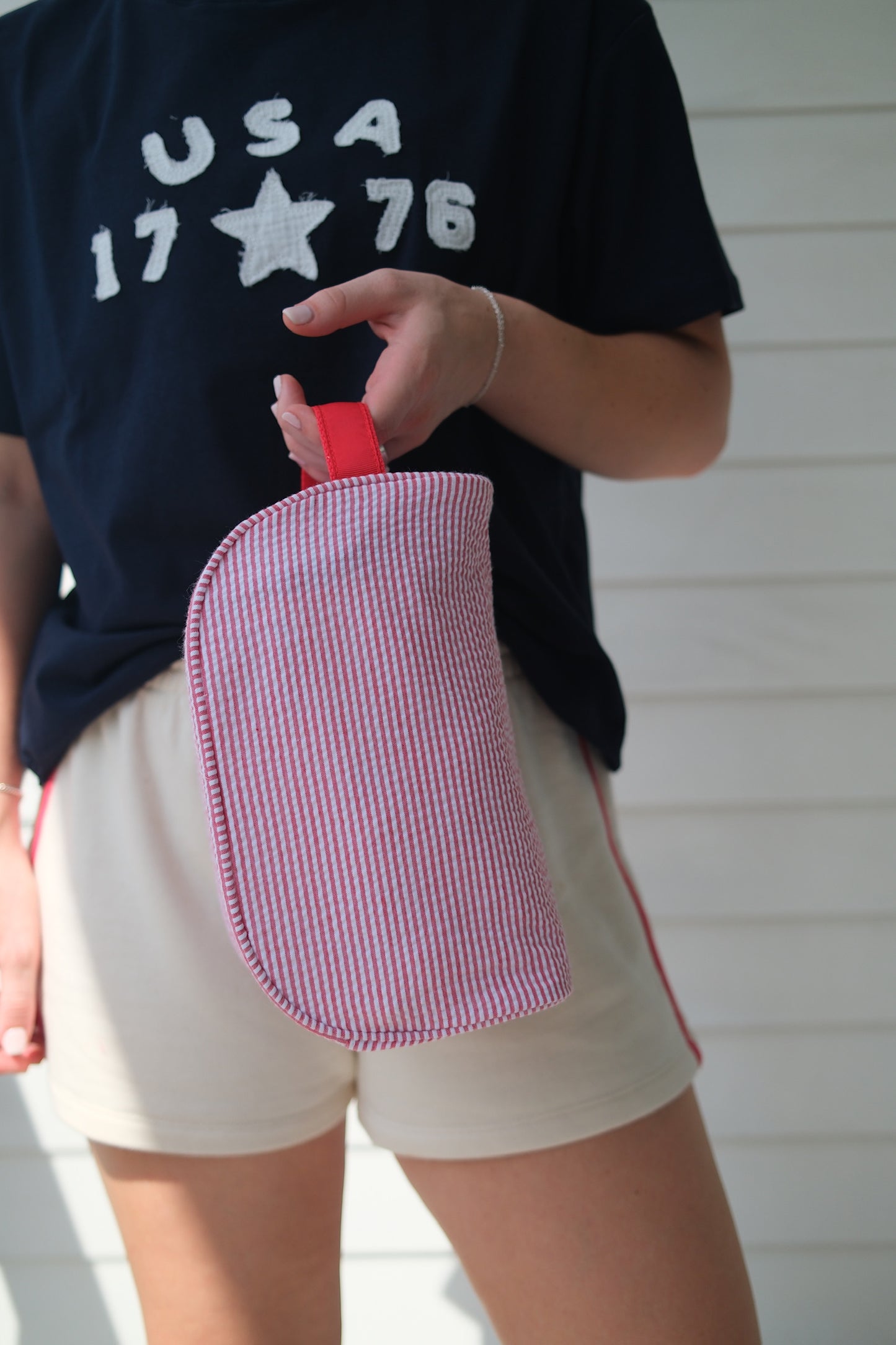 Red Seersucker Toiletry