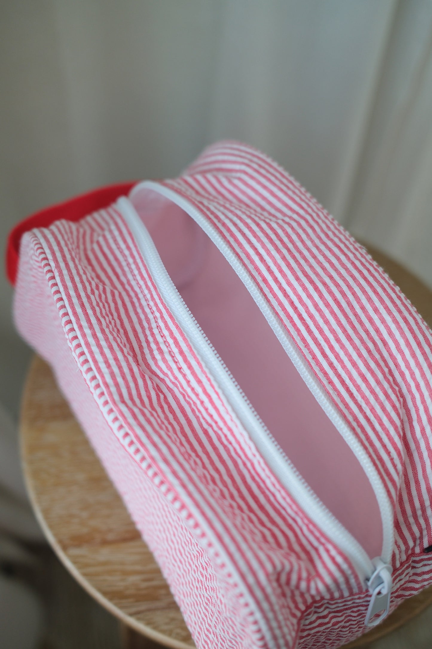 Red Seersucker Toiletry