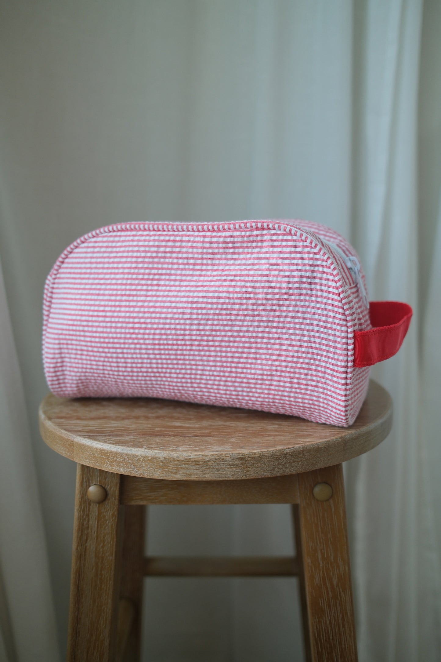 Red Seersucker Toiletry