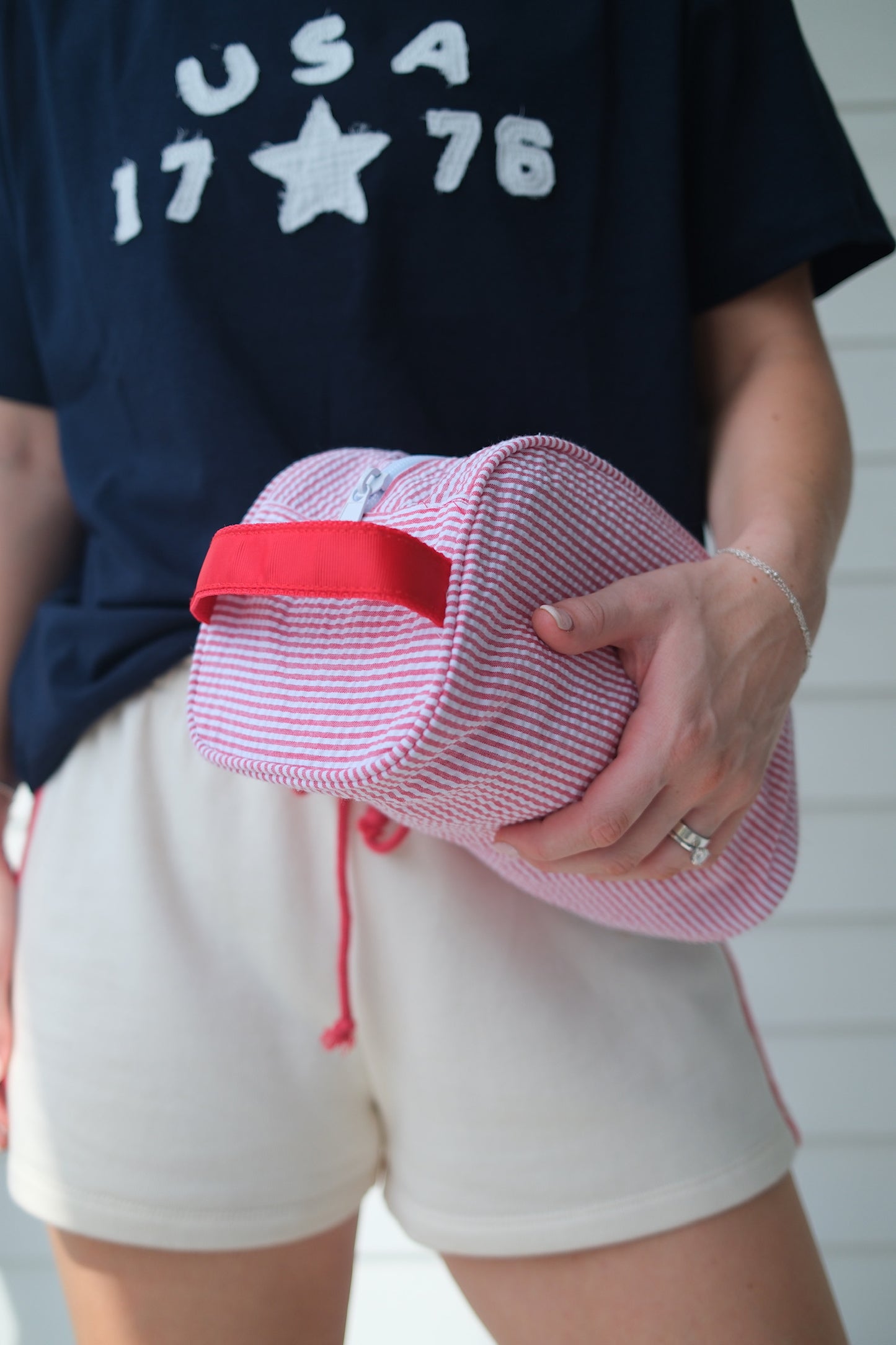 Red Seersucker Toiletry