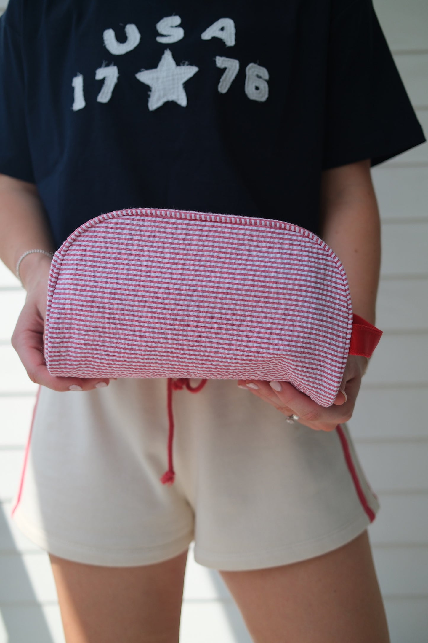 Red Seersucker Toiletry