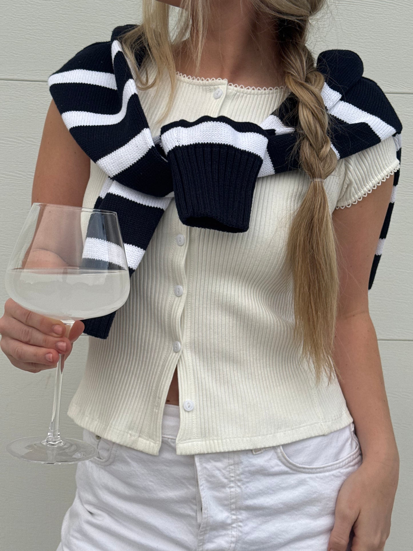 Beach House Tee in Pearl White