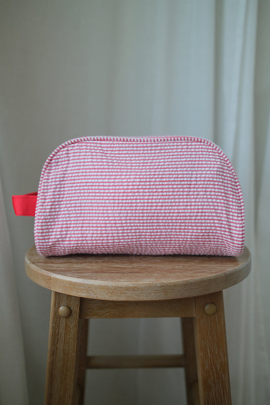 Red Seersucker Toiletry