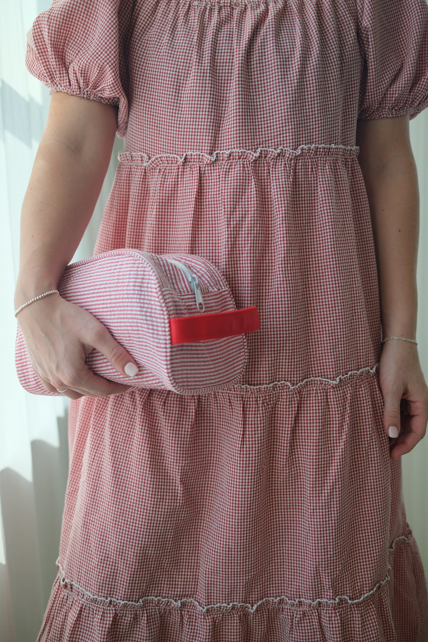 Red Seersucker Toiletry