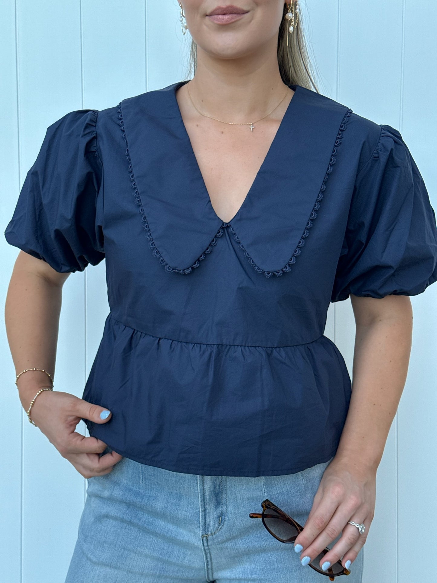 Montauk Blouse Navy