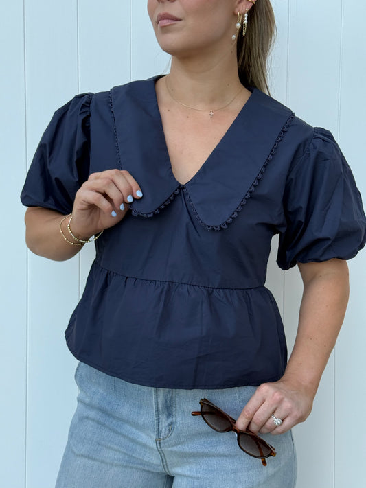 Montauk Blouse Navy