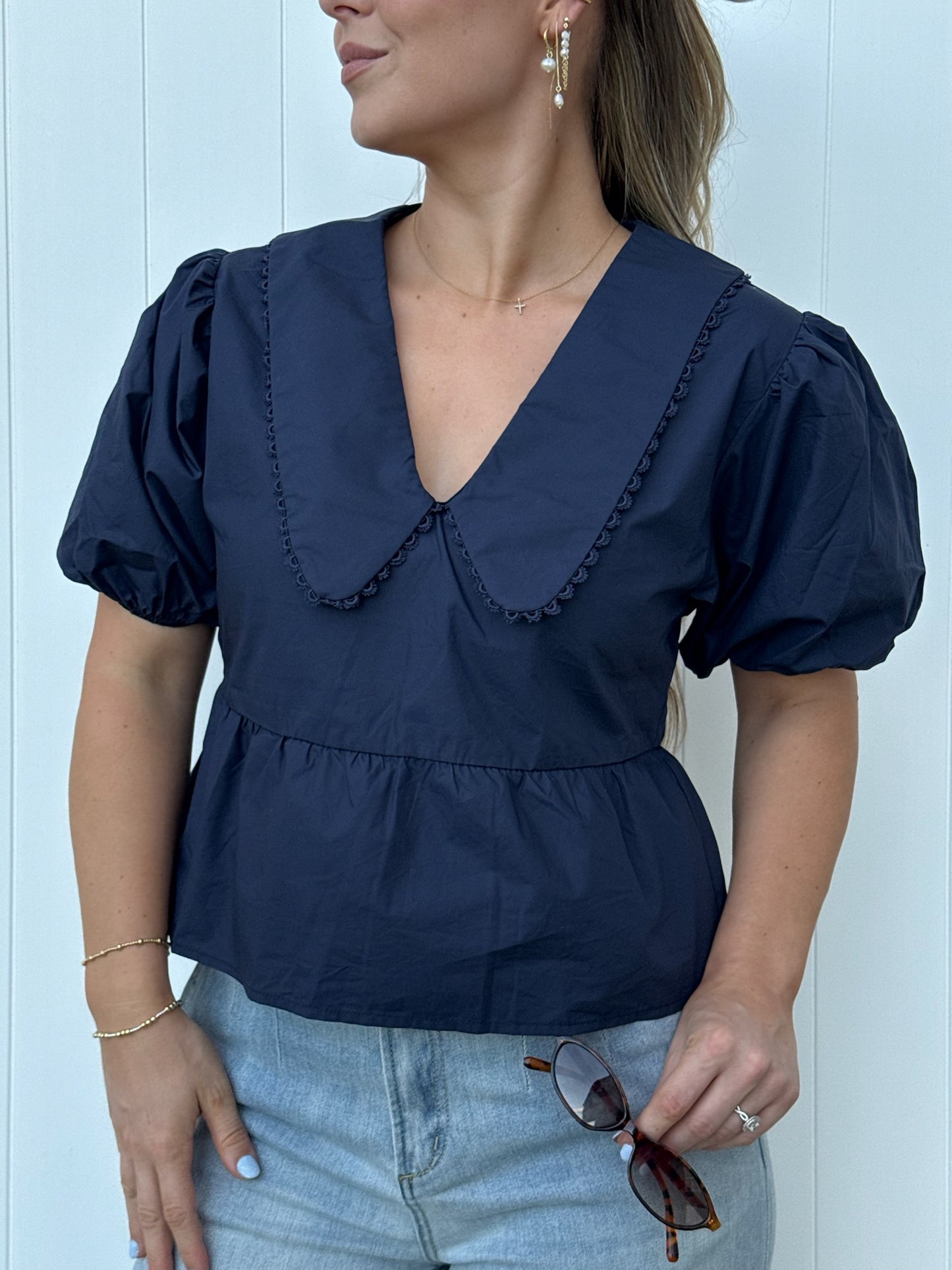 Montauk Blouse Navy