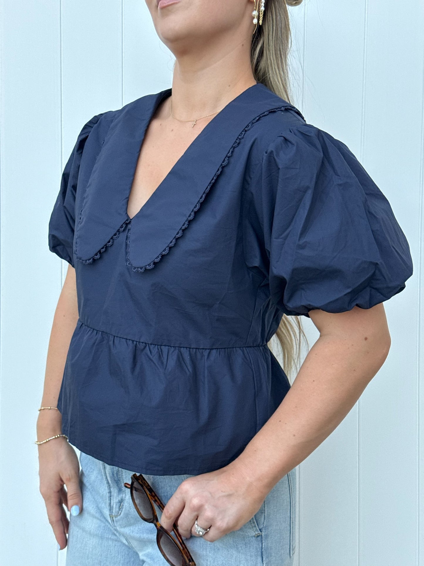 Montauk Blouse Navy
