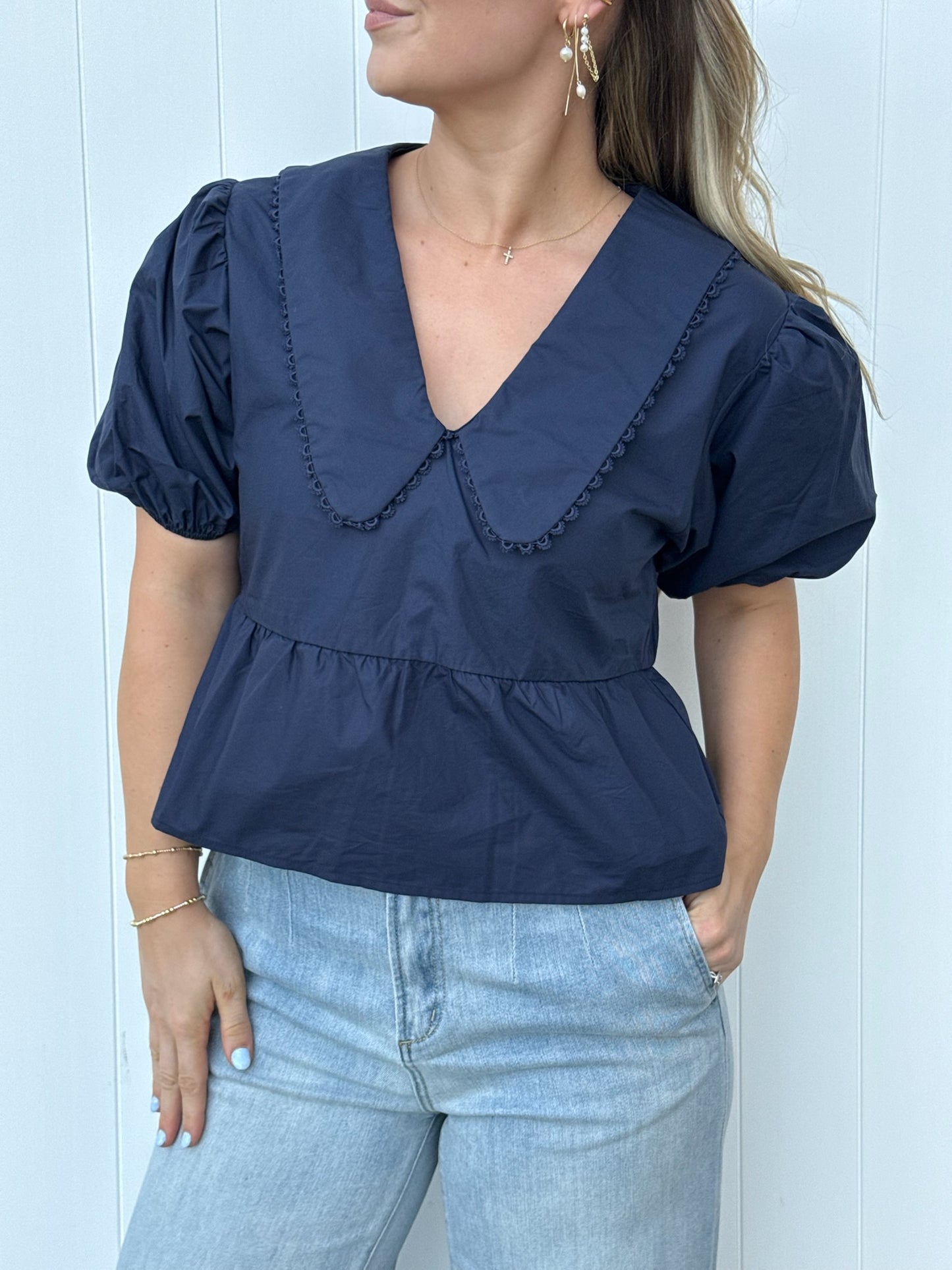 Montauk Blouse Navy